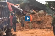 Video: Khu vực 22 cán bộ, chiến sĩ Sư đoàn 337 bị vùi lấp ở Hướng Hoá
