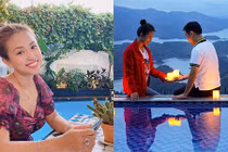 MC Vân Hugo liên tục khoe khoảnh khắc lãng mạn bên hôn phu