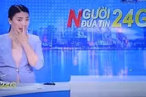 MC Tuyết Vinh đài Vĩnh Long ngoáy mũi trên sóng truyền hình