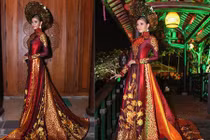 Á hậu Trương Thị May đẹp lộng lẫy trình diễn áo dài