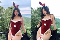 “Cô bé bán quần áo” triệu fan hóa thân bà già Noel gợi cảm