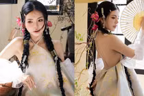 Chụp ảnh tết sớm, nữ MC game xinh đẹp hớp hồn fan