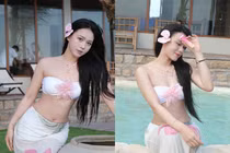Bạn gái tiền đạo Nhâm Mạnh Dũng diện bikini khoe dáng cực nuột