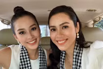 Trần Tiểu Vy gây kinh ngạc với gương mặt hao hao Á hậu Hoàng My