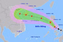 Bão Côn Sơn di chuyển nhanh, cường độ rất mạnh