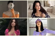 Lương Thùy Linh và loạt sao gợi cảm với áo cài khuy hờ hững