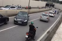 Đang xác minh vụ xe biển "ngũ quý" chạy ngược chiều hầm Kim Liên