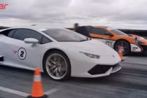 Màn đua đầy hào hứng giữa McLaren S650S và Lamborghini Huracan