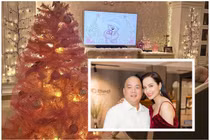 Biệt thự ngập sắc hồng đón Noel của vợ chồng Minh Khang - Thúy Hạnh