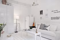 Không thể rời mắt căn hộ màu trắng 20m2 siêu đẹp