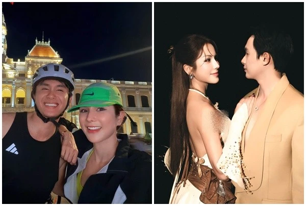 [GALLERY] Diệp Lâm Anh - Phạm Kiên ngày càng gắn bó, thường xuyên diện đồ đôi