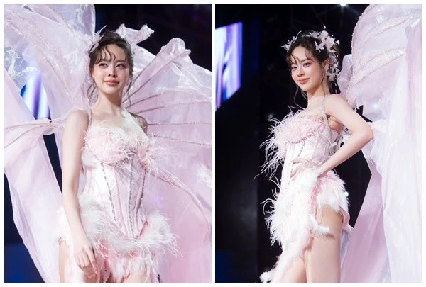 Hoa hậu Thanh Thủy hóa thiên thần trong concert của Hòa Minzy