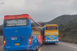 Triệu tập tài xế xe giường nằm Việt Tân Phát vì vượt ẩu, gây va chạm trên đèo