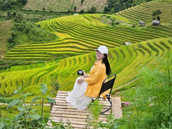 Ruộng bậc thang bản Kim Nọi, góc check-in mê mẩn giữa núi rừng Mù Cang Chải
