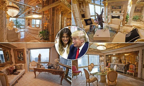 Nội thất dát vàng trong nhà Tổng thống Mỹ đắc cử Donald Trump