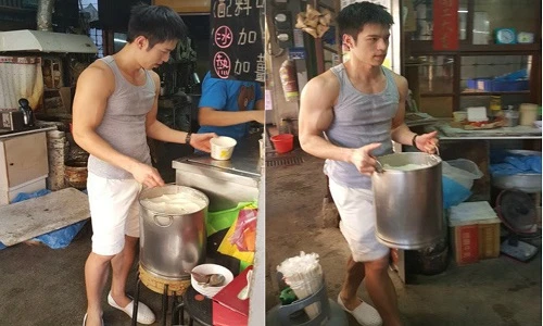 Hotboy bán tào phớ bụng 6 múi làm phái nữ chao đảo