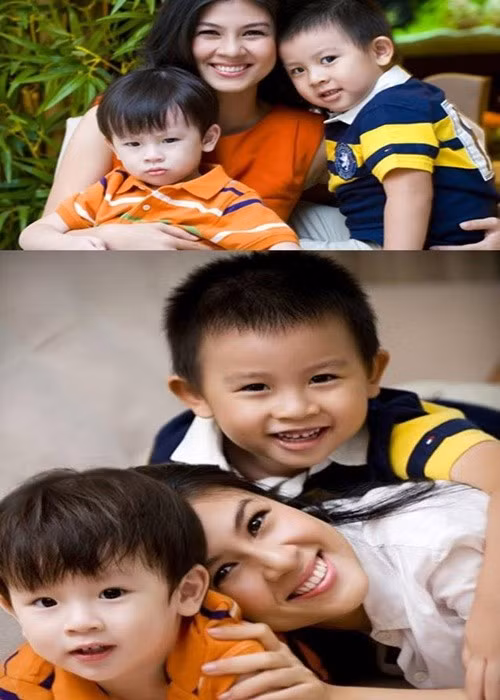 Theo Znews, sau khi Kim Thư và Phước Sang ly hôn, Phước Quang và Phước Thịnh sống cùng bố. Ảnh: Vietnamnet.