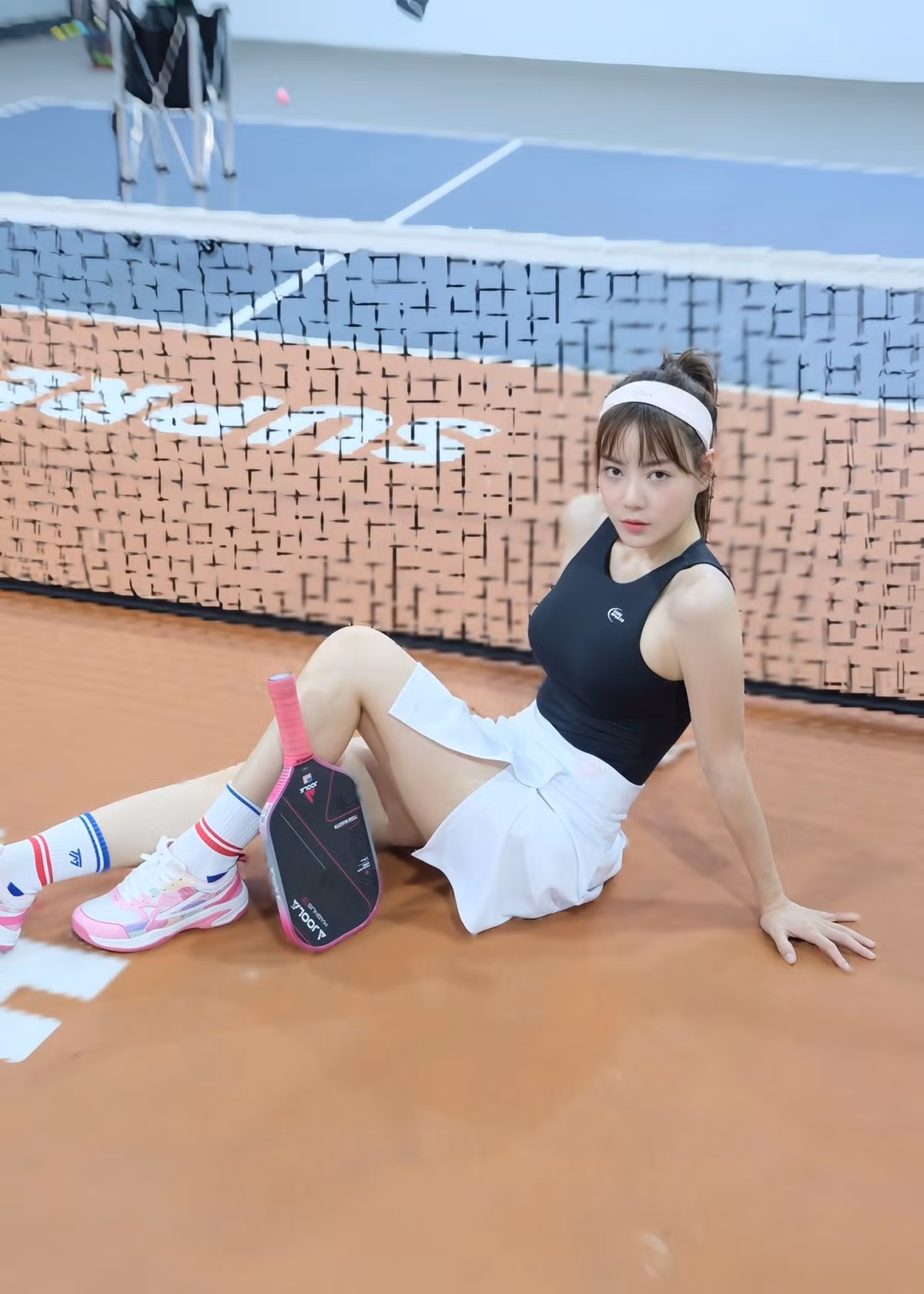 Thanh Hương chăm tập gym, pickleball để giữ vóc dáng thon gọn sau 2 lần sinh nở. Ảnh: FB Thanh Hương.