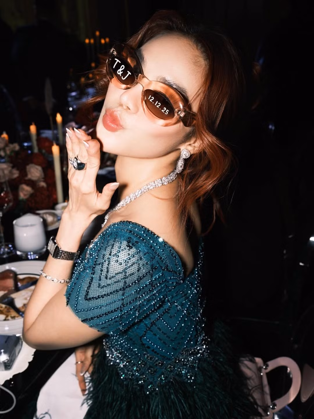 Hoa khôi Lan Khuê nhắn nhủ vợ chồng Tiên Nguyễn hạnh phúc mãi mãi. Ảnh: Instagram Lan Khuê.