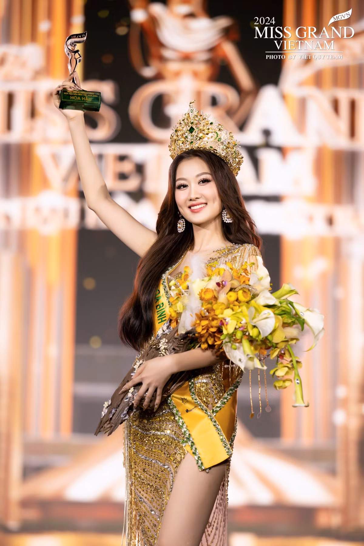 Tháng 8/2024, Võ Lê Quế Anh đăng quang Miss Grand Vietnam. Cô có hai tháng để chuẩn bị cho cuộc thi Miss Grand International 2024. Ảnh: FB Quế Anh.