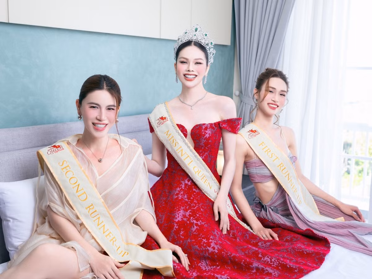 Hà Tâm Như cùng hai á hậu: Nguyễn Thủy Tiên và Nguyễn Cao Minh Anh tham gia các sự kiện, chương trình. Ảnh: FB Tâm Như.