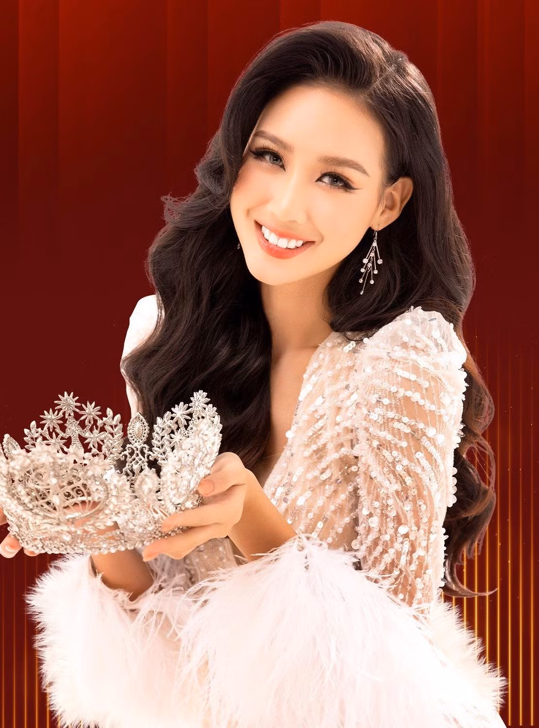 Nhiều người đặt kỳ vọng Bảo Ngọc lần thứ hai đăng quang cuộc thi nhan sắc quốc tế. Ảnh: FB Bảo Ngọc.