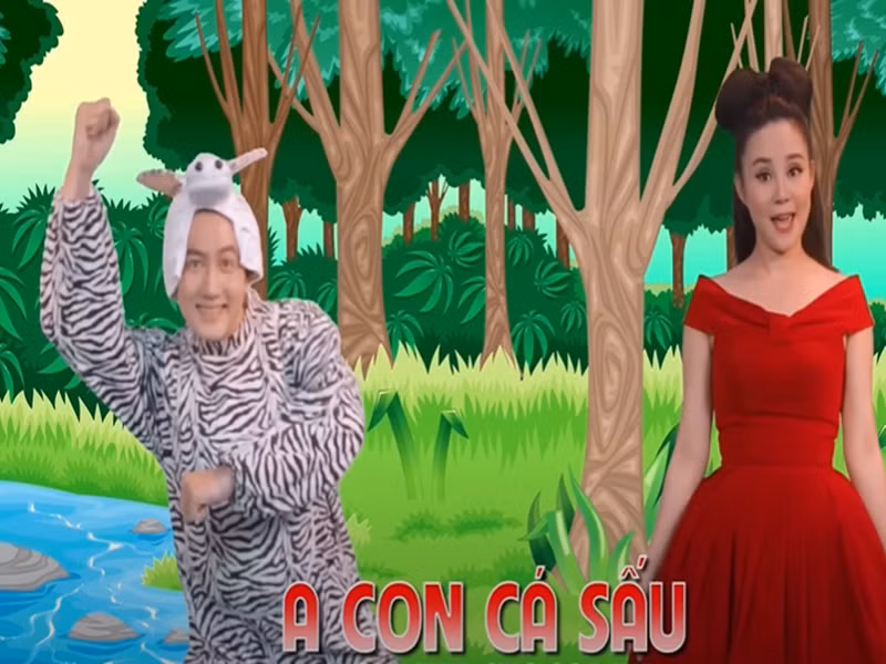 Ngoài Một con vịt, có nhiều video nhạc Việt có lượt xem “khủng” trên Youtube. A con cá sấu là một trong số đó. Ảnh: Youtube Voi TV.
