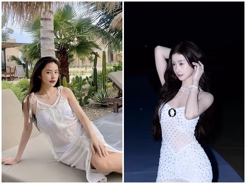 Rima Thanh Vy và Jun Vũ quyến rũ, trẻ trung không kém cạnh nhau ở đời thường. Ảnh: FB Rima Thanh Vy, Jun Vũ.