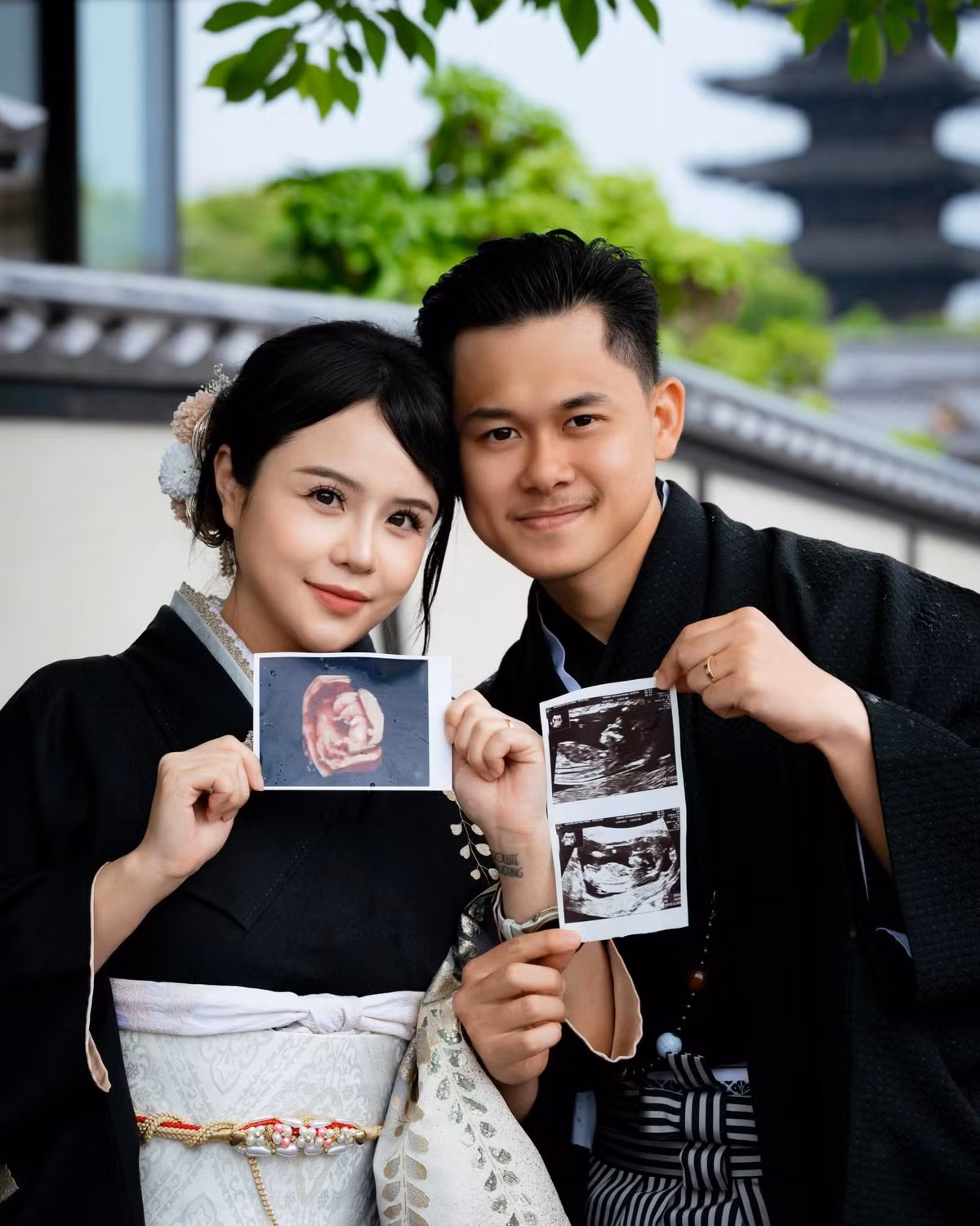 Ca sĩ Thái Trinh - doanh nhân Thái Minh có con chung sau 1 năm kết hôn. Ảnh: FB Thái Trinh.