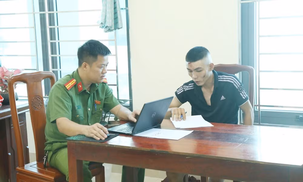 Cơ quan Công an làm việc với đối tượng Dương Ngọc Hữu.