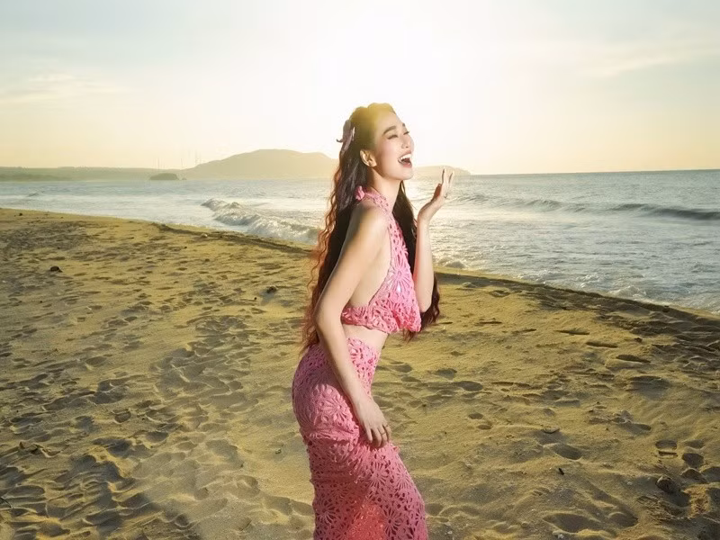 Nữ diễn viên phim Mỹ nhân Sài thành chia sẻ trên Vietnamnet, vì đam mê thể thao nên cô quyết định thay đổi hình thể từ mỏng mai sang khỏe khoắn. Ảnh: FB Khánh My.