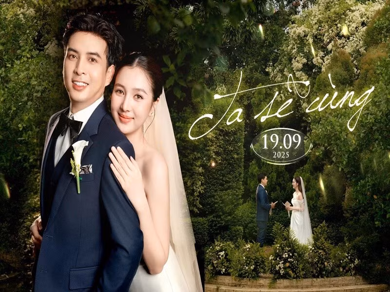 Hồ Quang Hiếu và Tuệ Như tổ chức đám cưới vào ngày 19/9 tại TP HCM. Cặp đôi đã đăng ký kết hôn vào năm 2023. Ảnh: FB Hồ Quang Hiếu.