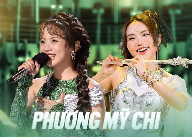 Trong tập mới nhất của cuộc thi âm nhạc châu Á Sing! Asia 2025 ghi hình ở trạm Vịnh Hạ Long (Việt Nam), Phương Mỹ Chi giành chiến thắng trong phần thi đối kháng với đại diện Nhật Bản. Ngoài Sing! Asia 2025, cô còn tham gia Em xinh say hi. Trong Live Stage 1 Em xinh say hi, nhóm Phương Mỹ Chi giành chiến thắng. Ảnh: FB Phương Mỹ Chi.