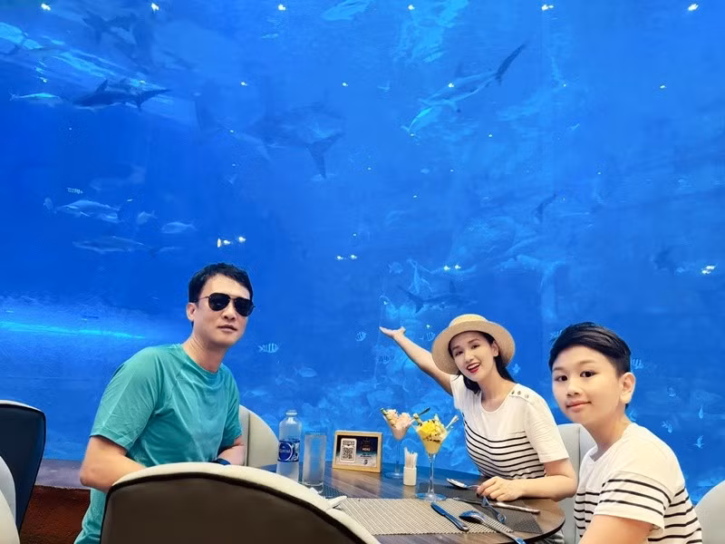 Bé Chum Chum lớn phổng phao, ra dáng hot boy nhí. Ảnh: FB Lã Thanh Huyền.