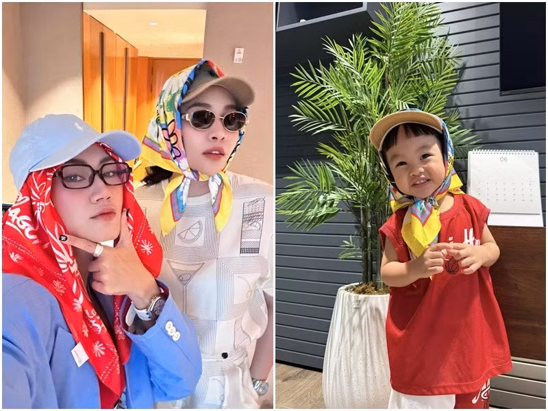 Sutin - con trai của Cường Đô la và Đàm Thu Trang năm nay 2 tuổi, kháu khỉnh. Ảnh: FB Đàm Thu Trang.