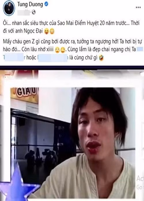 Trước đó, không ít lần Tùng Dương chia sẻ về ngoại hình mới vào nghề. Ảnh: Vietnamnet.