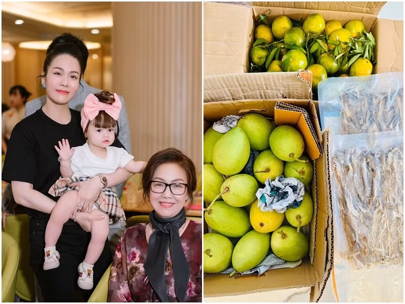 Sắp đến Trung thu, mẹ chồng cũ của Nhật Kim Anh gửi quà quê cho nữ diễn viên và con gái của cô - bé Julia.