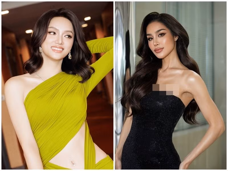 Khi Hương Giang (trái) đăng tải loạt hình ảnh mới nhất tại cuộc thi MGI All Stars 2026 , Tharina Botes để lại bình luận: “Bạn cùng phòng của tôi thật xinh đẹp”, thu hút sự quan tâm của người hâm mộ sắc đẹp Việt Nam. Màn tương tác thân thiết của cả hai nhanh chóng được chia sẻ trên mạng xã hội. Ảnh: FB Hương Giang, Tharina Botes.