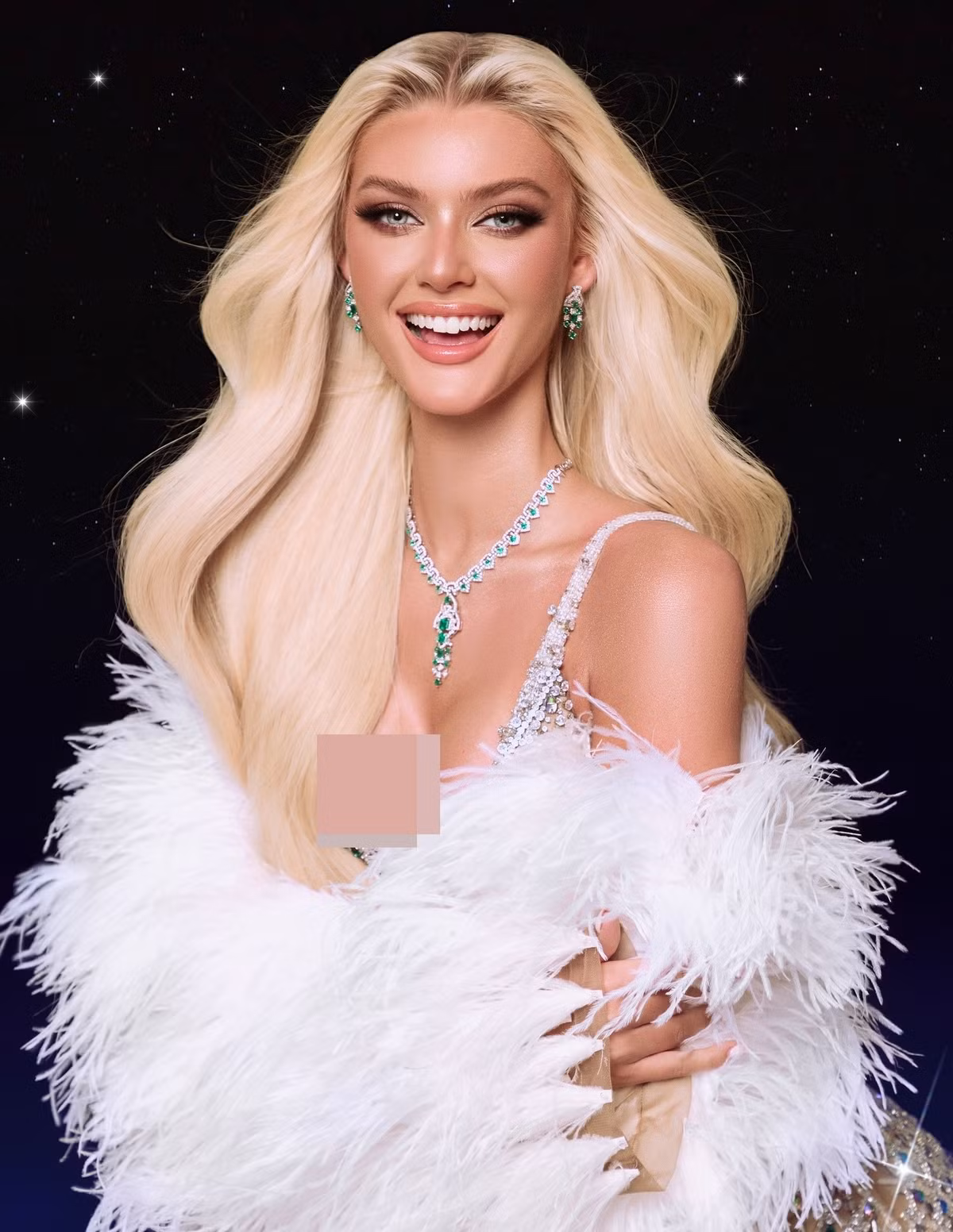 Tháng 11/2024, Victoria Kjær Theilvig - đại diện Đan Mạch đánh bại hơn 100 thí sinh để đăng quang Miss Universe - Hoa hậu Hoàn vũ Thế giới. Ảnh: Miss Universe.