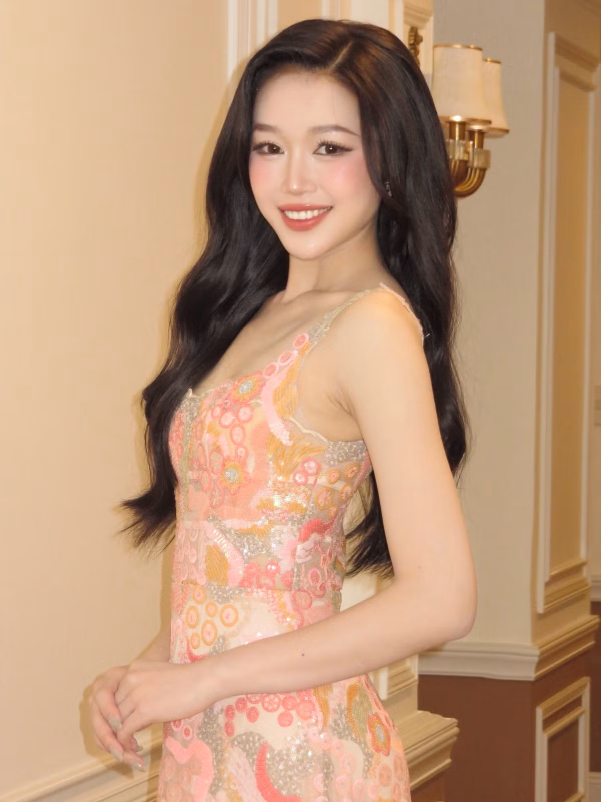 Thu Trà chia sẻ trên trang cá nhân, cô từng vào top 15 Hoa hậu Quốc gia Việt Nam 2024. Ảnh: FB Thu Trà.