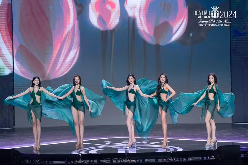 Ở Hoa hậu Việt Nam 2024, Trúc Linh nổi bật ngay từ đầu cuộc thi. Ảnh: Hoa hậu Việt Nam.