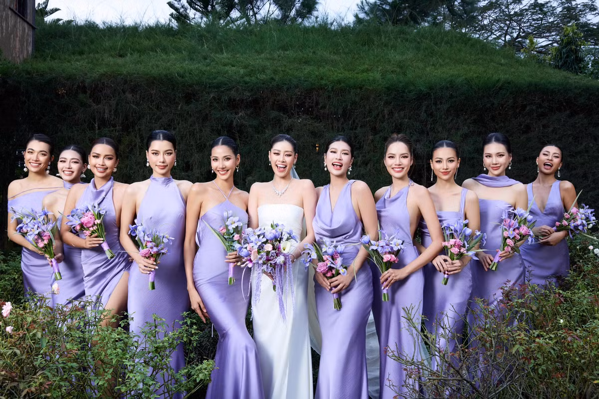 Hoa hậu Khánh Vân đăng bộ ảnh nét căng với dàn phù dâu. Ảnh: FB Nguyễn Trần Khánh Vân