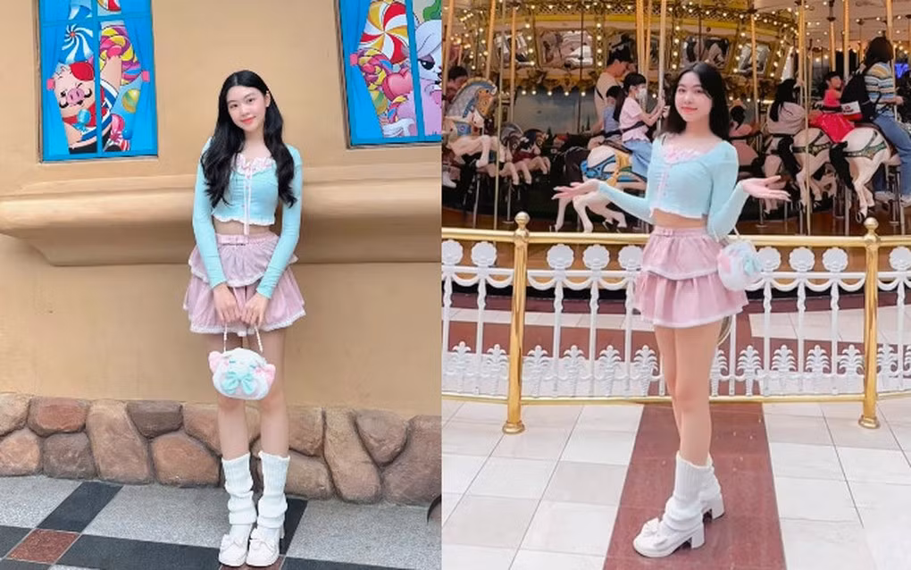 Lọ Lem thường xuyên diện những trang phục phù hợp với vóc dáng và lứa tuổi, tôn lên được những ưu điểm của bản thân.