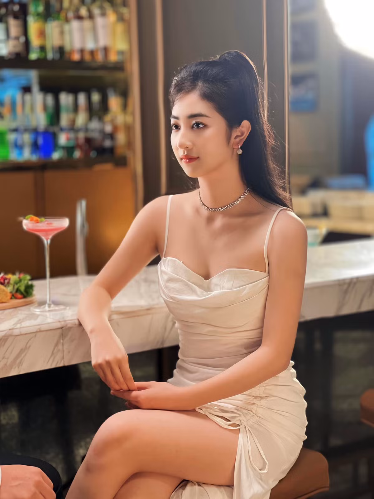 Người đẹp từng đoạt giải Hoa khôi Thanh niên thanh lịch thành phố Thái Nguyên 2017.