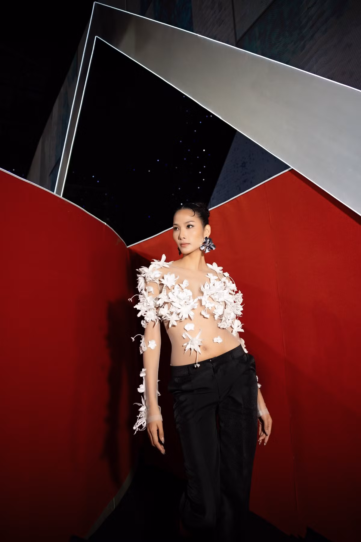Hoàng Thùy từ một cô sinh viên trở thành người mẫu sải bước trên nhiều sàn catwalk. Ảnh: FBNV