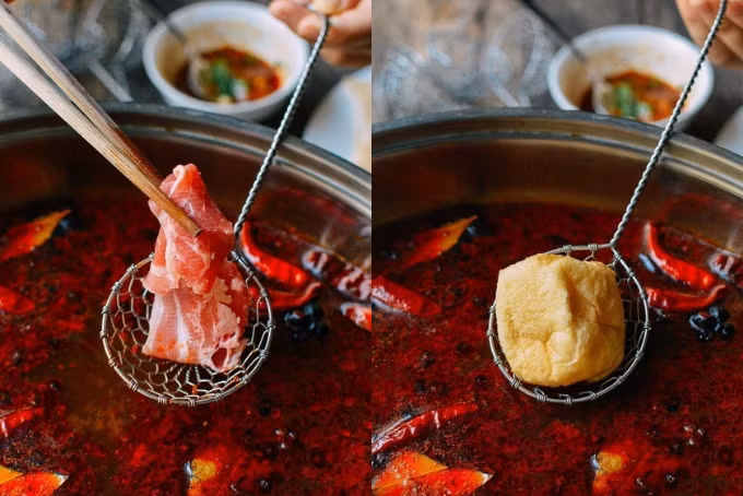  Một số lưu ý khi ăn lẩu để bảo vệ cơ thể: Không nên giữ thói quen nhúng tái, nên để đồ ăn trong nước lâu hơn để thực phẩm chín kỹ. Tránh để ký sinh trùng có cơ hội xâm nhập vào cơ thể. Không nên đun nước lẩu quá lâu vì như vậy sẽ làm tăng hàm lượng nitric, vitamin bị phân huỷ. Nên thay nước lẩu 60 phút một lần. Chỉ nên ngồi ăn lẩu từ 2 tiếng đổ lại. Vì ngồi ăn quá lâu sẽ khiến tăng tiết dịch mật, dịch tuỵ dẫn đến rối loạn dạ dày và còn có nguy cơ tăng lượng cholesterol, ảnh hưởng đến huyết áp. Ảnh Internet