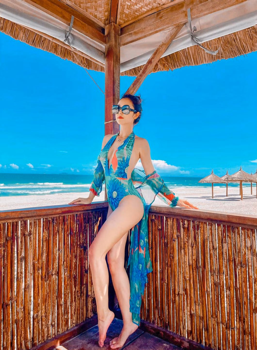 Để giữ được thân hình thon gọn và gợi cảm, Jennifer Phạm luôn chú ý đến chế độ ăn uống khoa học cũng như chăm chỉ tập luyện. Ảnh: FBNV