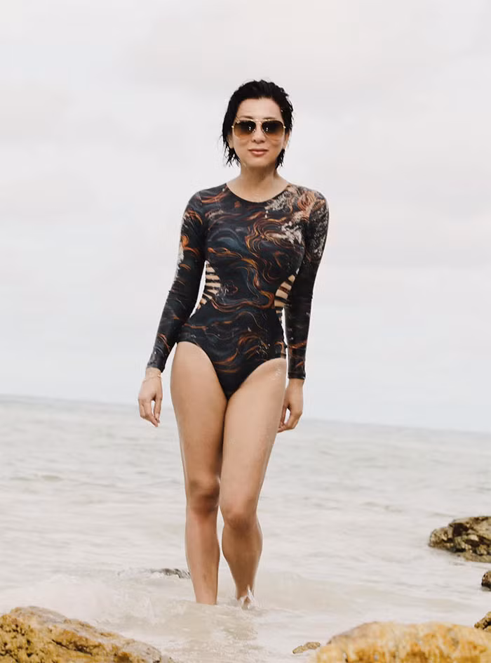 Sở hữu body đẹp nên Kỳ Duyên rất tự tin khi mặc bikini hoặc trang phục gợi cảm. (Ảnh: FB Nguyễn Cao Kỳ Duyên)