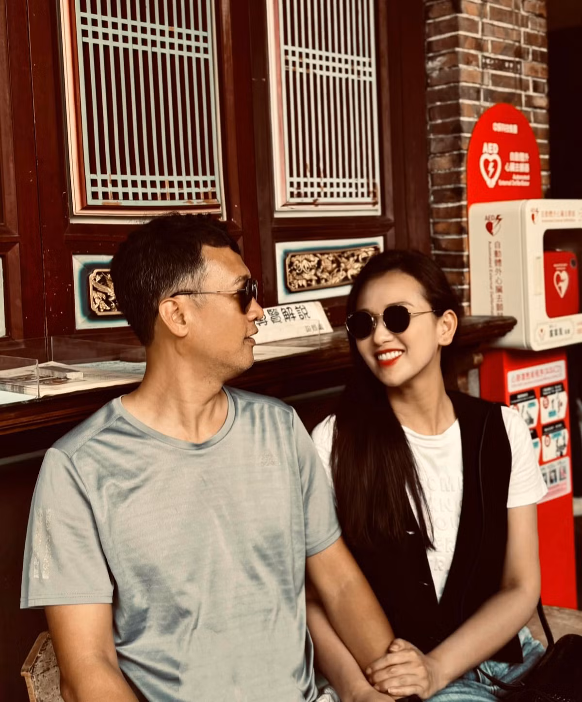 Lã Thanh Huyền cùng chồng đi Đài Loan. Ảnh: Lã Thanh Huyền
