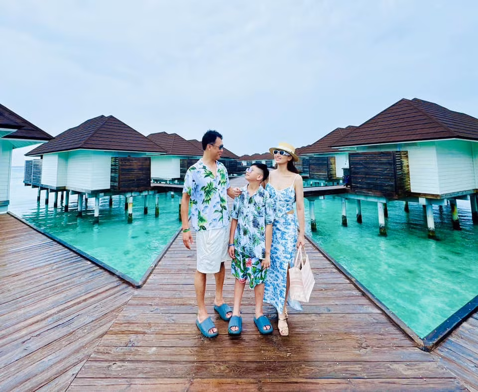 Gia đình hạnh phúc của diễn viên Lã Thanh Huyền.
